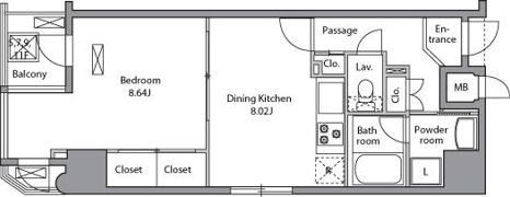レジディア入谷の間取り画像