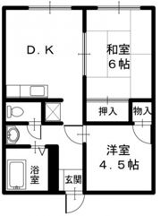 ふらわぁコーポの間取り画像