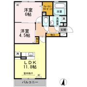 ルミエール出水の間取り画像