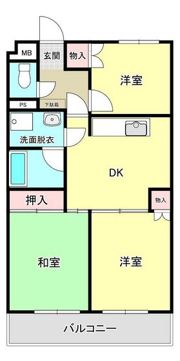 ビラペディメントの間取り画像