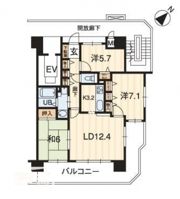 アルファステイツ片原町駅前の間取り画像