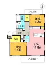 メイプルヒルズの間取り画像