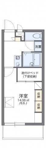 レオパレスグリーンエコー安田の間取り画像