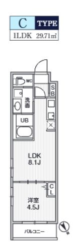 Alivis本八幡の間取り画像