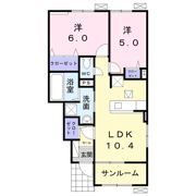 サニーヒルズ Cの間取り画像
