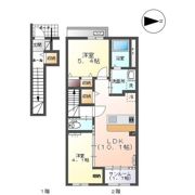 富山市高木新築アパート工事の間取り画像