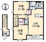 ミモザ Ⅱ棟の間取り画像