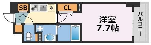 セレニテ心斎橋グランデの間取り画像
