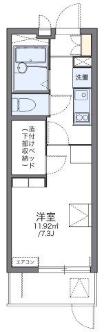 レオパレス鳴尾Bの間取り画像