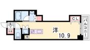 レジディア神戸磯上の間取り画像