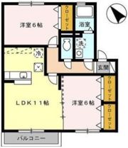 カメリア Ⅱの間取り画像