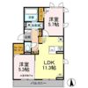 D-ROOM DEARCOURT幸町Ⅲの間取り画像