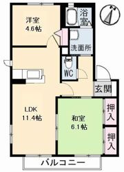 エンジェルハイツ A棟の間取り画像