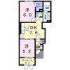 メロディ Dの間取り画像