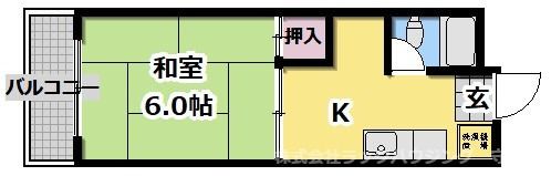 高瀬ハイツⅢの間取り画像