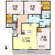 メゾンソレイユ B棟の間取り画像