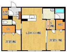 カーサ宮ノ前 直方 B棟の間取り画像