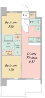 セレニテフラン谷町四丁目アリエの間取り画像