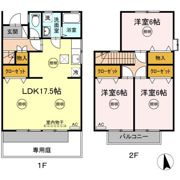 ガーデンハウス B棟?B-の間取り画像
