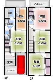 旭区大宮3丁目戸建の間取り画像