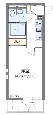 クレイノオールミエール天神の間取り画像