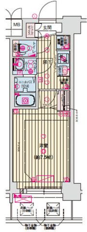 ソルテラス大阪BAY STATION SIDEの間取り画像