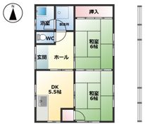 蒲生戸建て（手前）山之内様の間取り画像