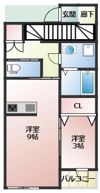 エレガントカーサB棟の間取り画像