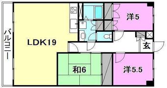 グランシャトレ道後の間取り画像