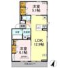 クレージュ大和町の間取り画像