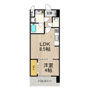 スプランディッド難波SOUTHの間取り画像