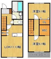 ソレイユ下原町Iの間取り画像