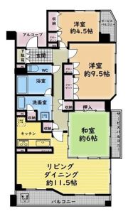 ナイスロイヤルテラス小田原城山の間取り画像