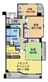 ナイスロイヤルテラス小田原城山の間取り画像