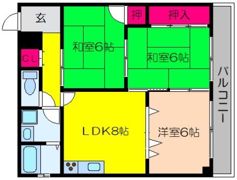 南埜第一マンションの間取り画像