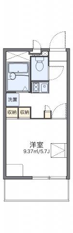 レオパレスピースフル 稲月の間取り画像