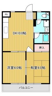 スカイハイツ富第Ⅱの間取り画像