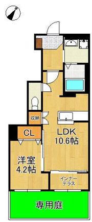 八幡西区東鳴水四丁目新築アパートの間取り画像