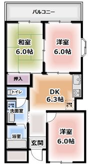 マンション弥生の間取り画像