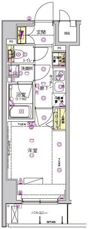 ハーモニーレジデンス水天宮前の間取り画像