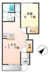 メルヴェユーイーグルⅡの間取り画像