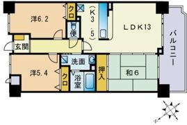 センターコート天神南の間取り画像