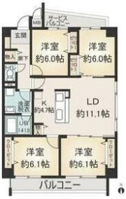 OSM植田・壱番館の間取り画像