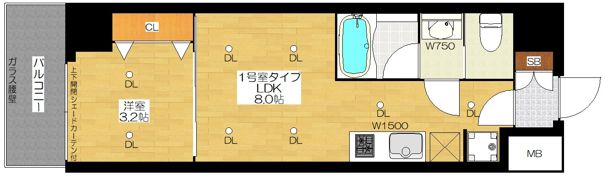 ブエナビスタ西天満の間取り画像