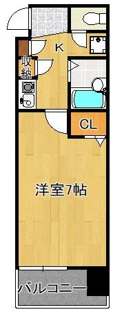 ダイナコート小倉下到津II 507号室の間取り画像