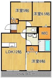 クレールアソウの間取り画像
