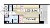 プレサンスKOBEアモーレの間取り画像