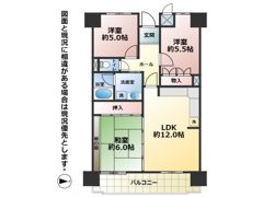 ホワイトキャッスル千防C棟の間取り画像