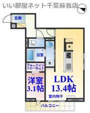 D-カヴェリ本千葉の間取り画像
