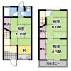 寝屋川市堀溝3丁目テラスハウスの間取り画像